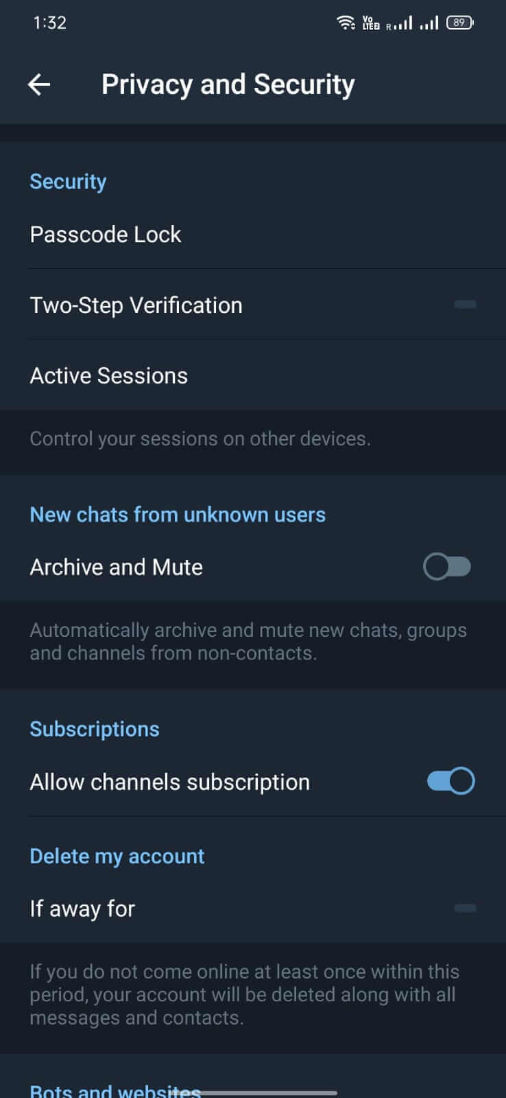 GB Telegram screenshot