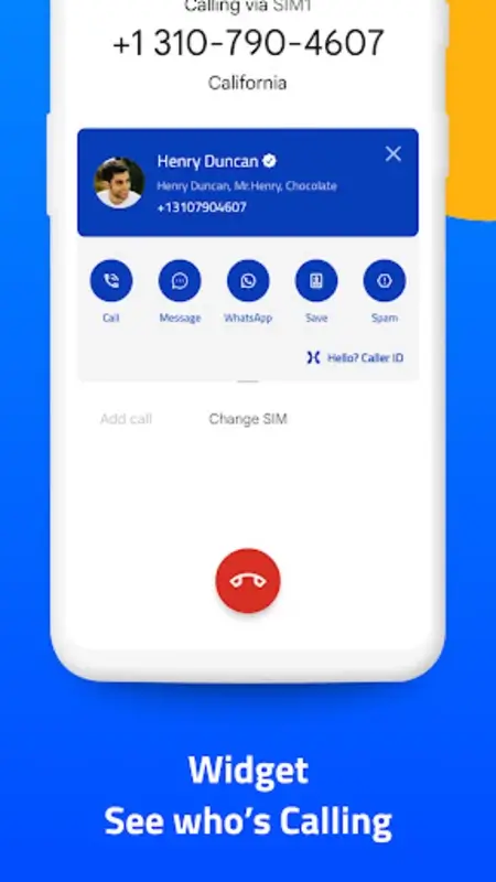 Hello Caller ID screenshot