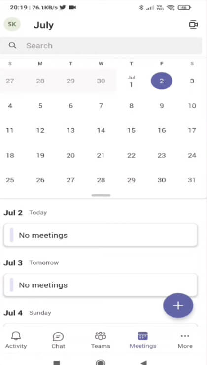 Microsoft Teams screenshot