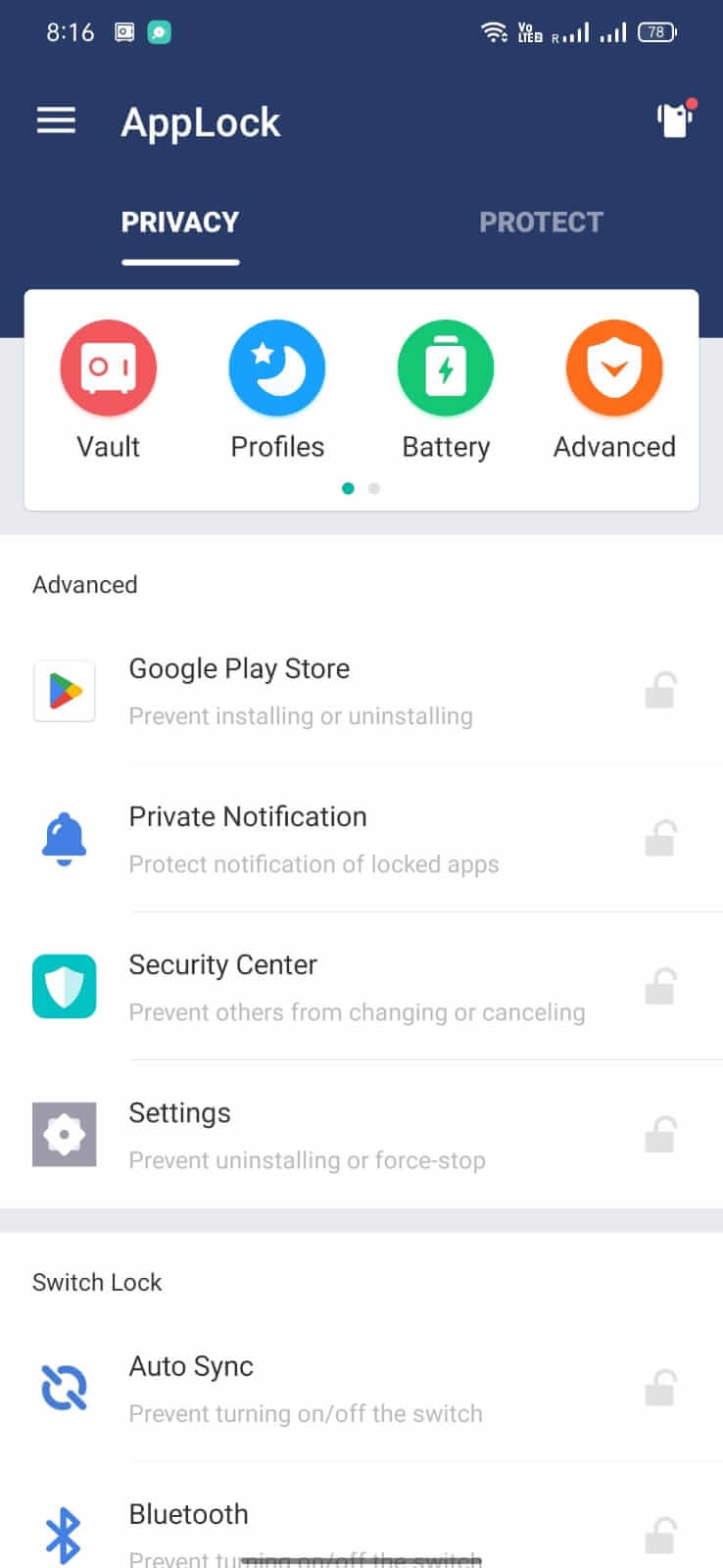AppLock screenshot