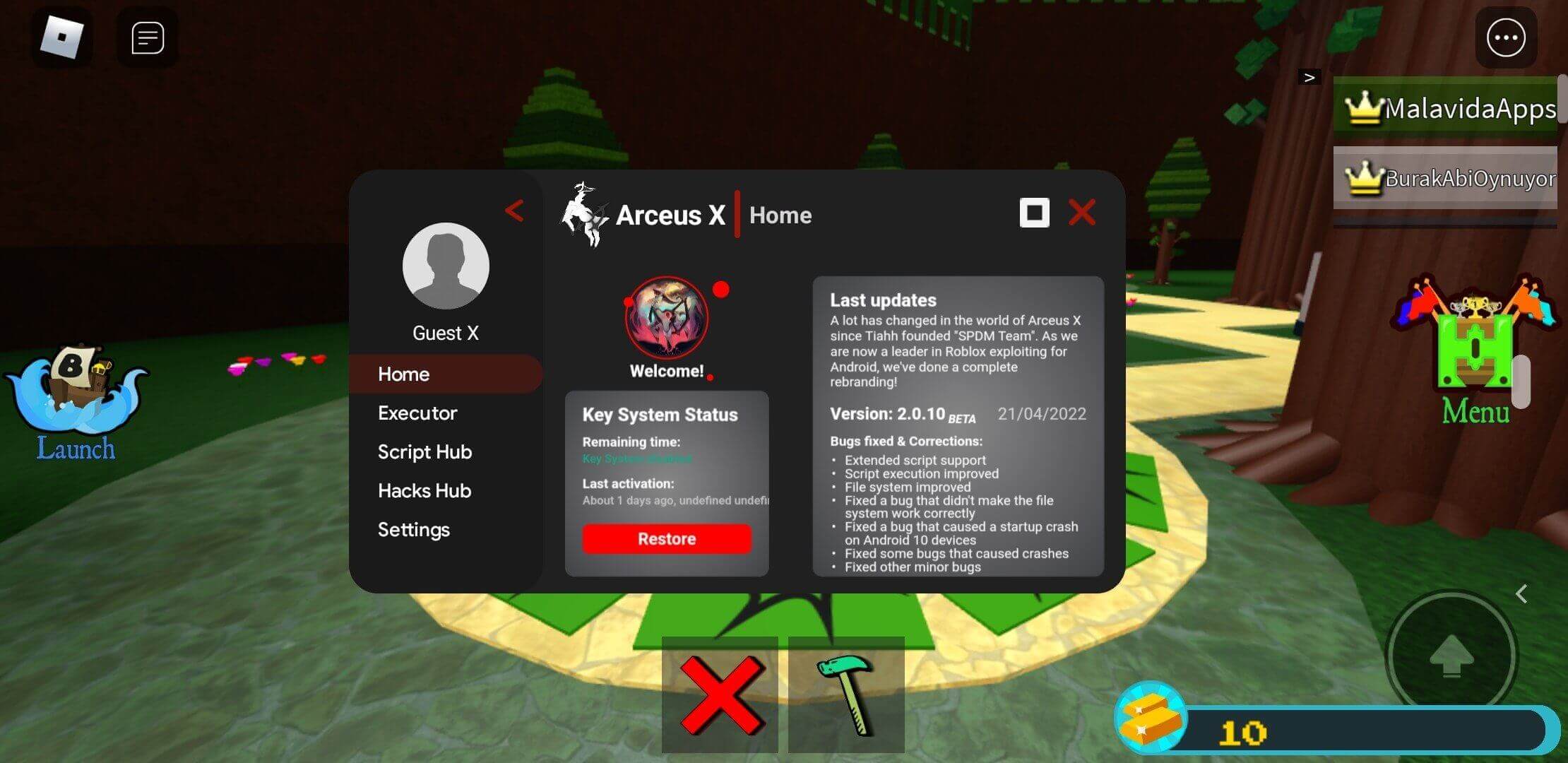 Arceus X V3 screenshot