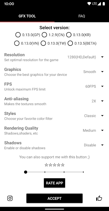 GFX Tool screenshot