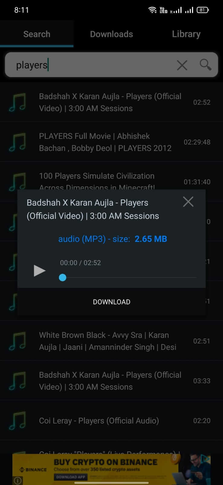 GTunes Music Downloader screenshot