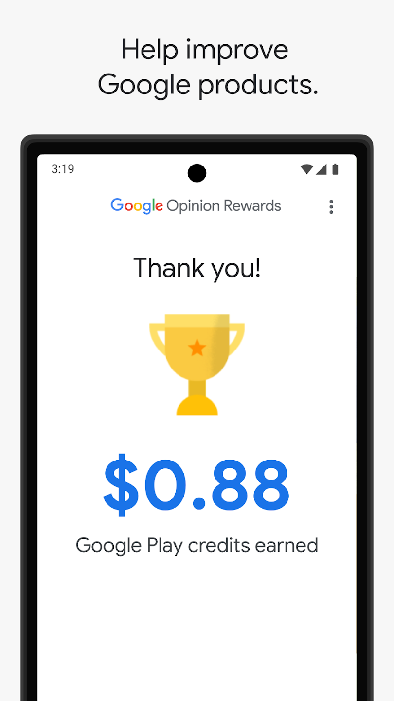 Google Opinion Rewards screenshot