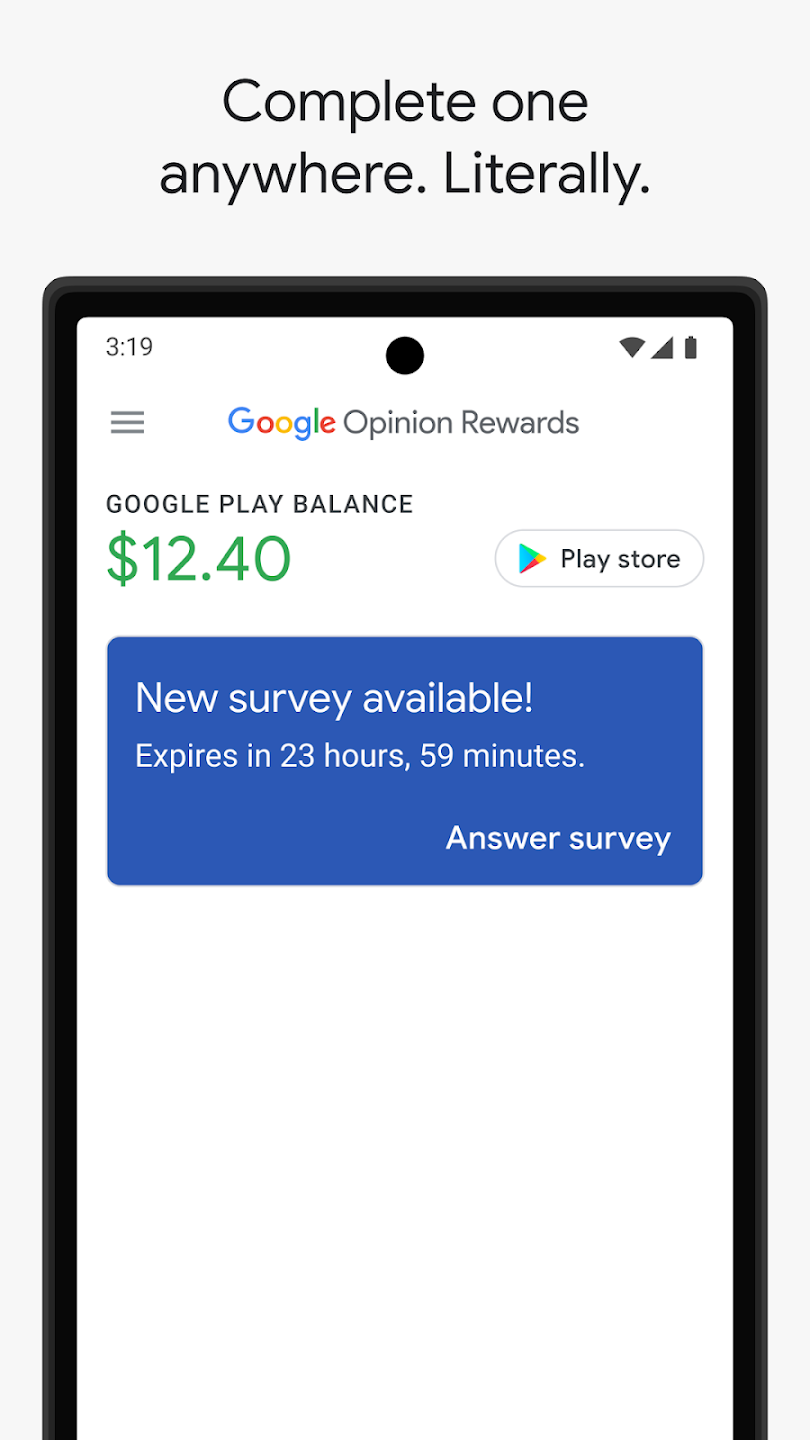 Google Opinion Rewards screenshot