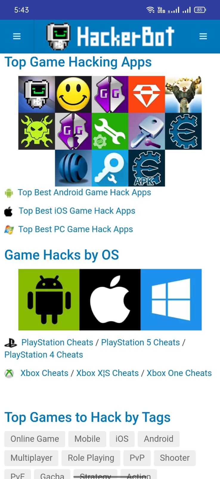 HackerBot screenshot