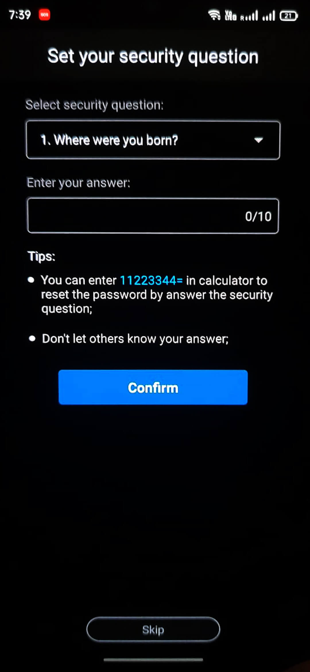 HideX screenshot