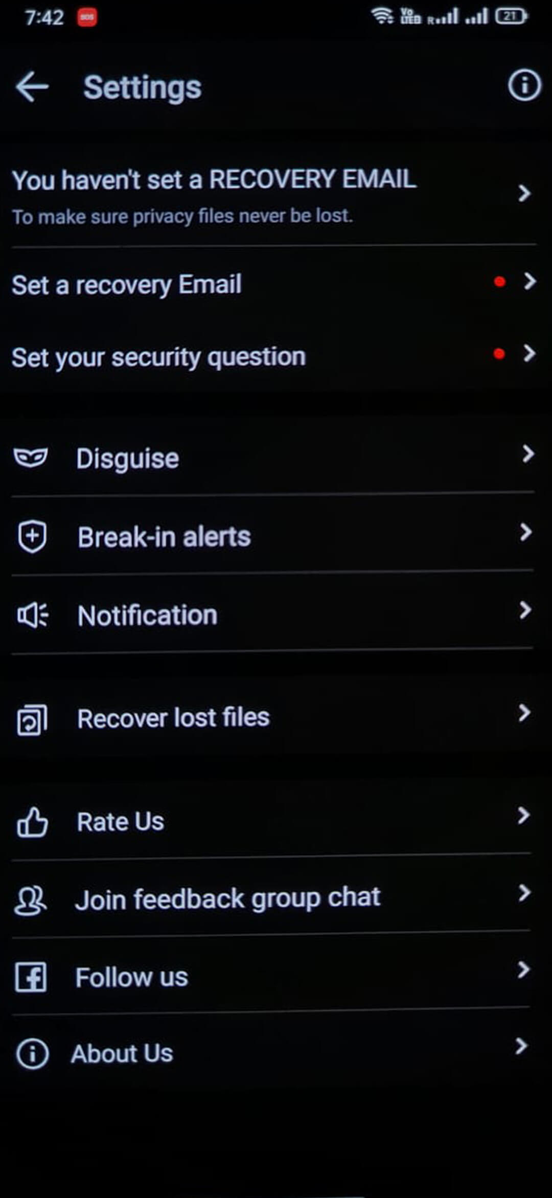 HideX screenshot