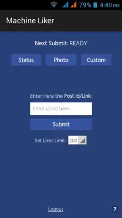 Machine Liker screenshot