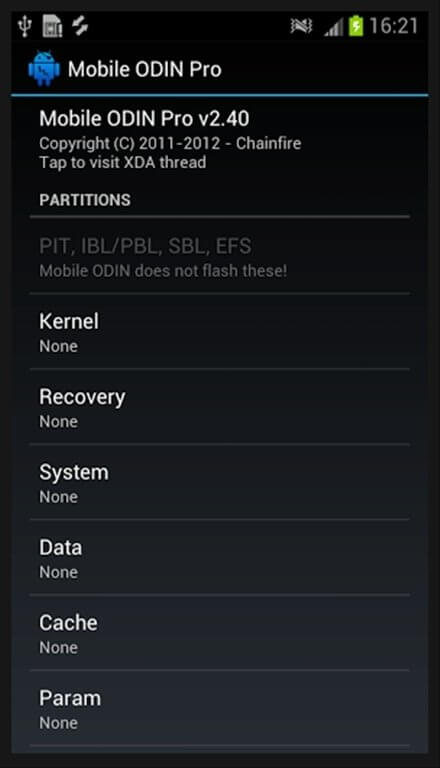 Mobile Odin screenshot