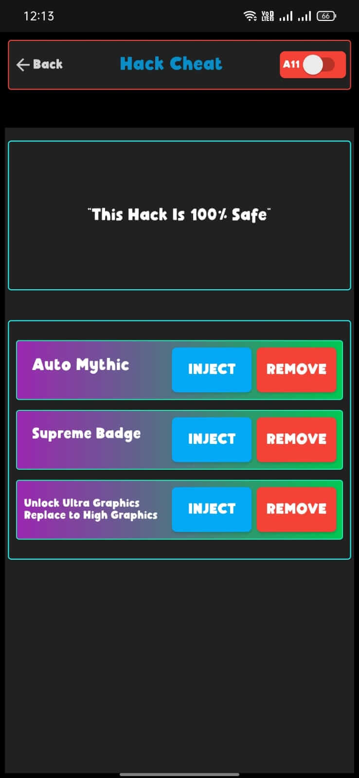 NiX Injector screenshot
