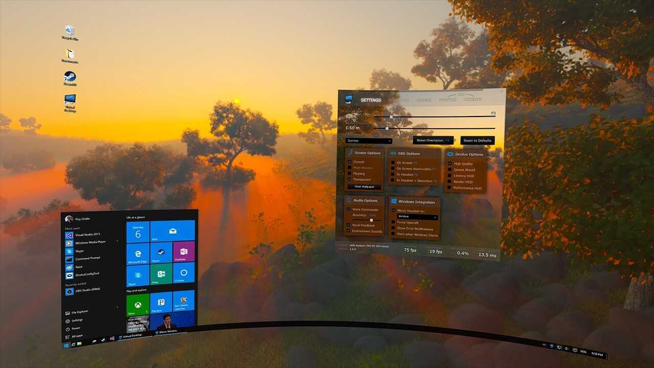 Oculus Media Plugin screenshot