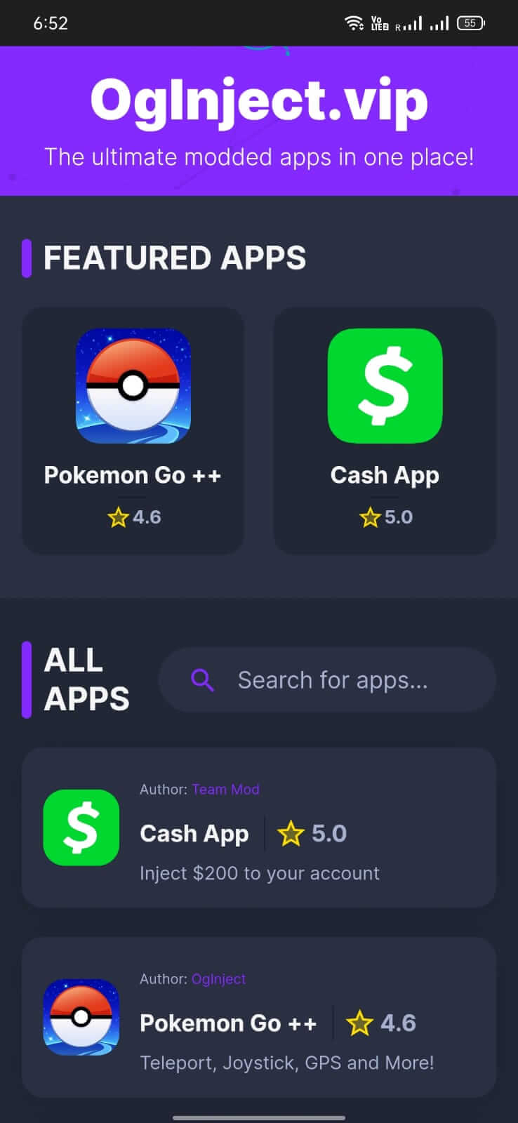 Oginject screenshot