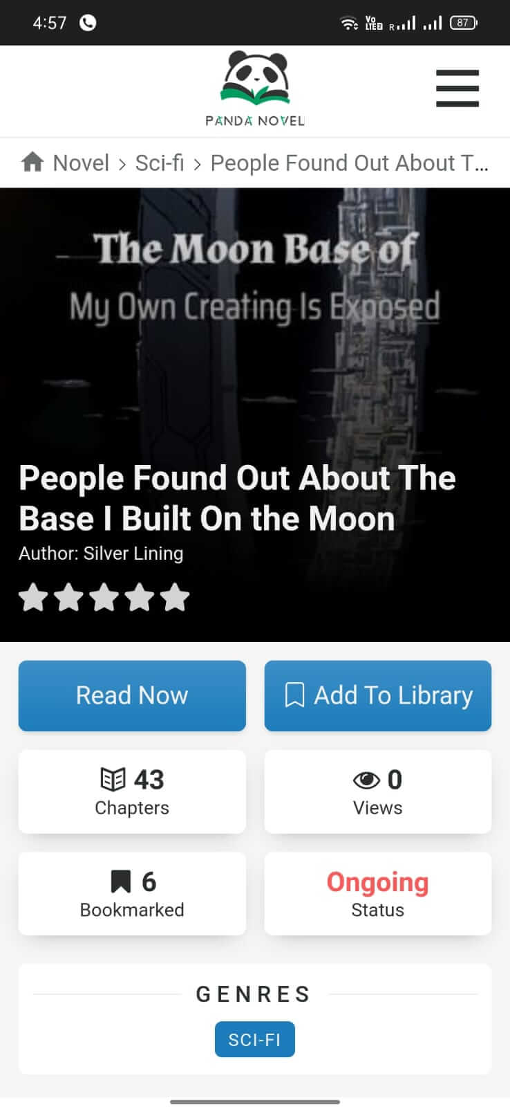Panda Novel screenshot