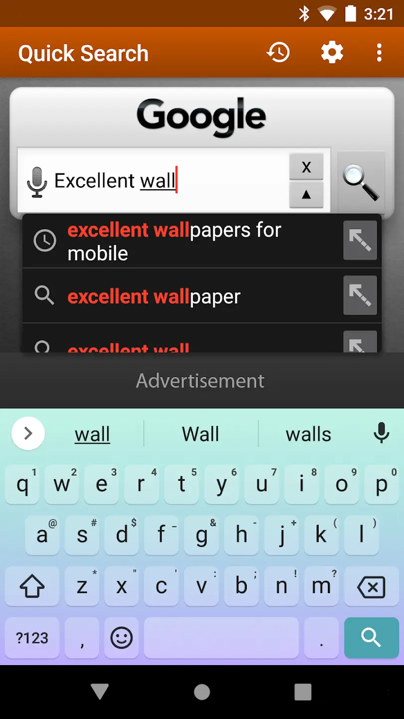 Quick Search Widget screenshot