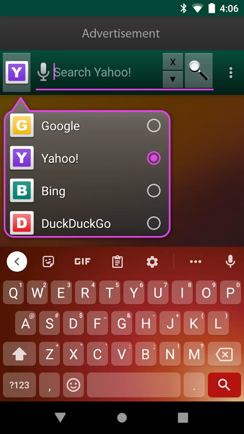 Quick Search Widget screenshot