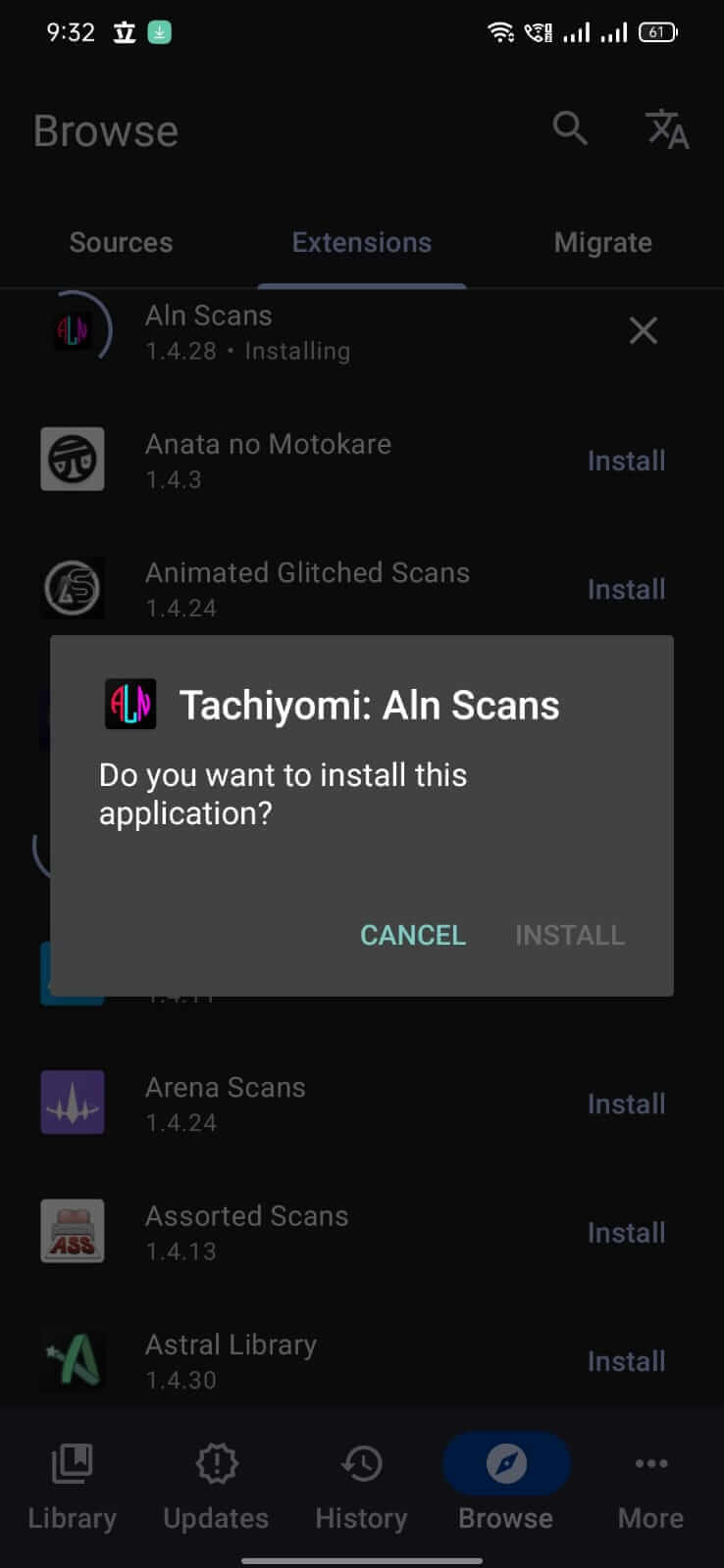 Tachiyomi screenshot