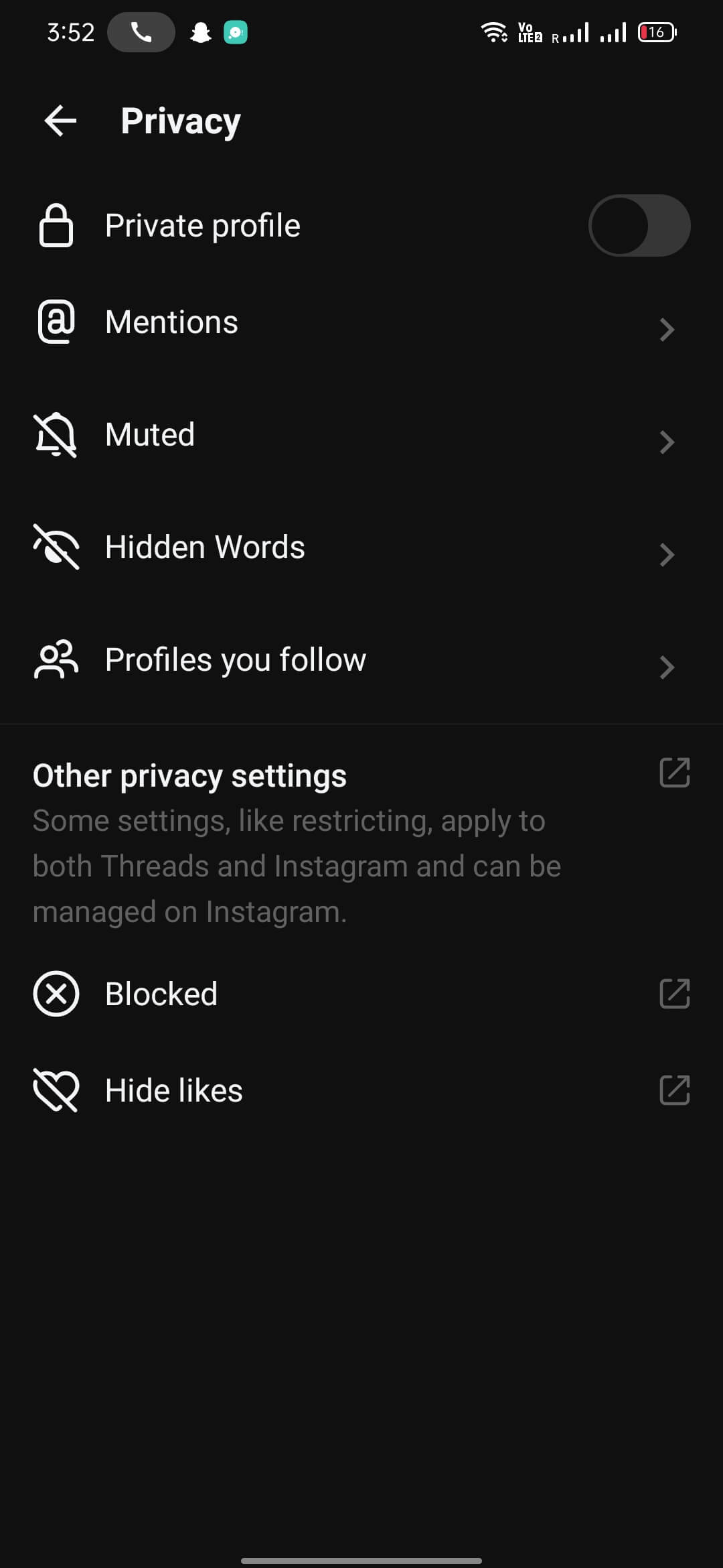 Threads screenshot