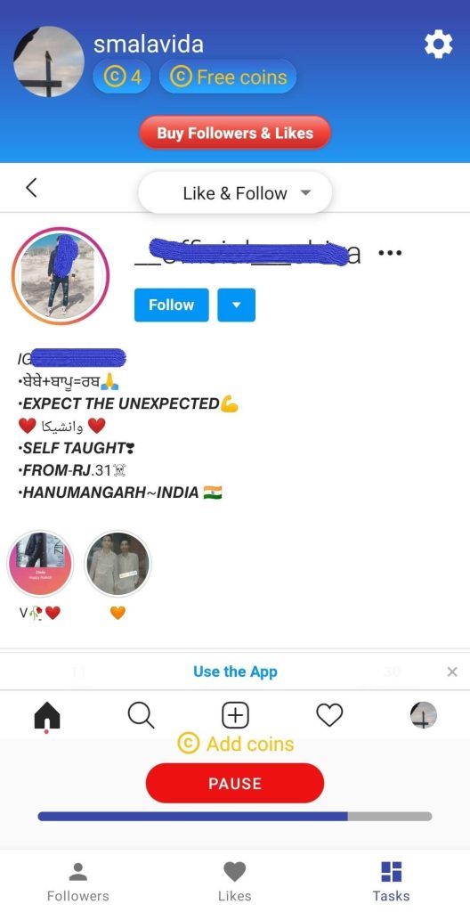 Top Follow screenshot