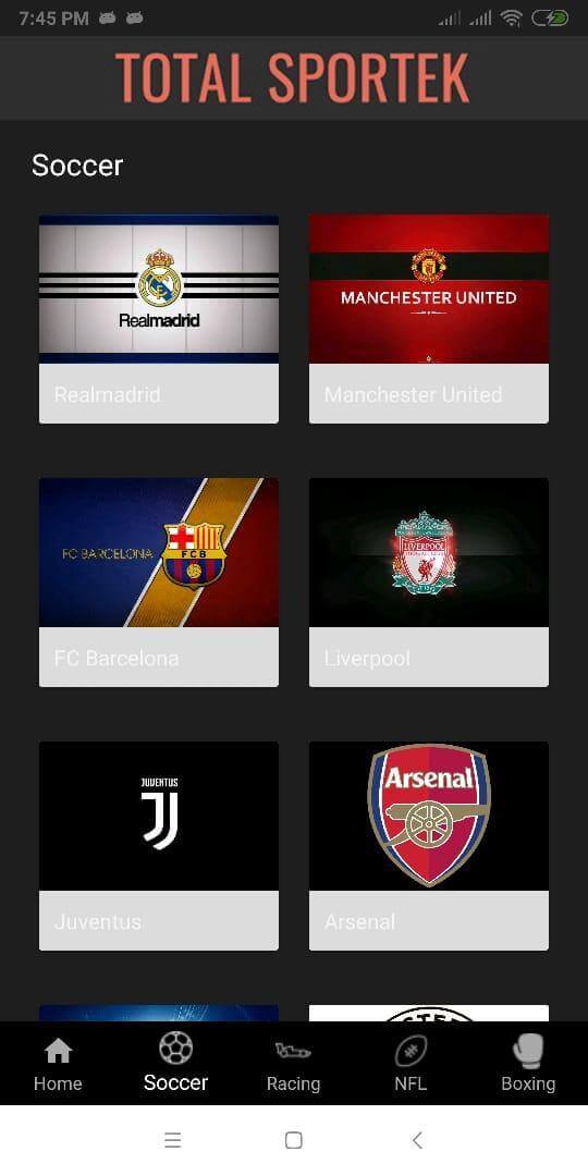 TotalSportek screenshot