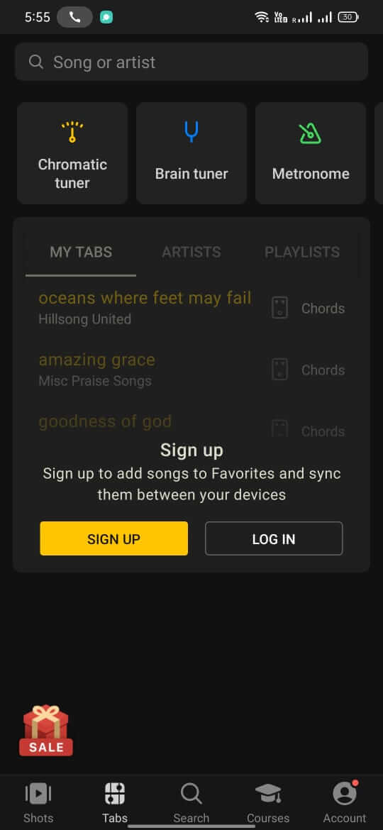Ultimate Guitar Chords & Tabs screenshot