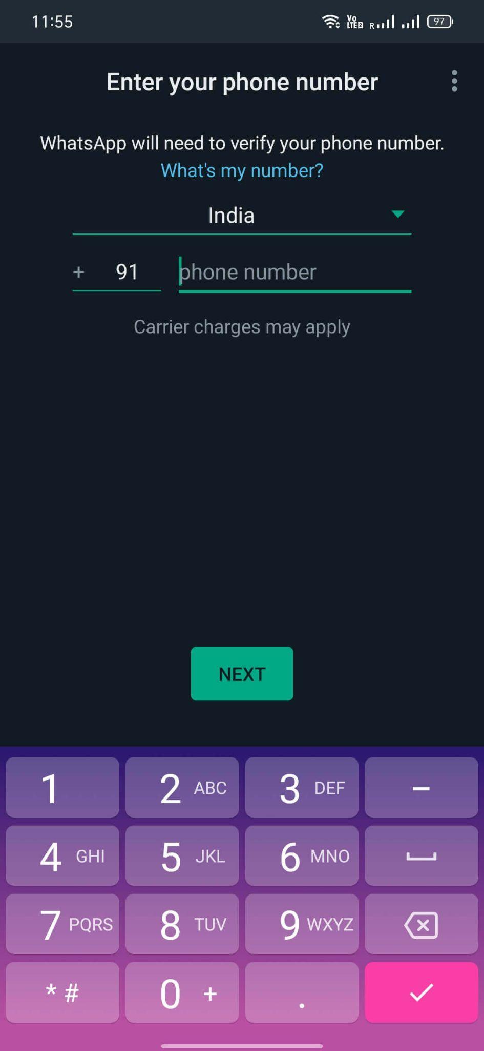 WhatsApp screenshot