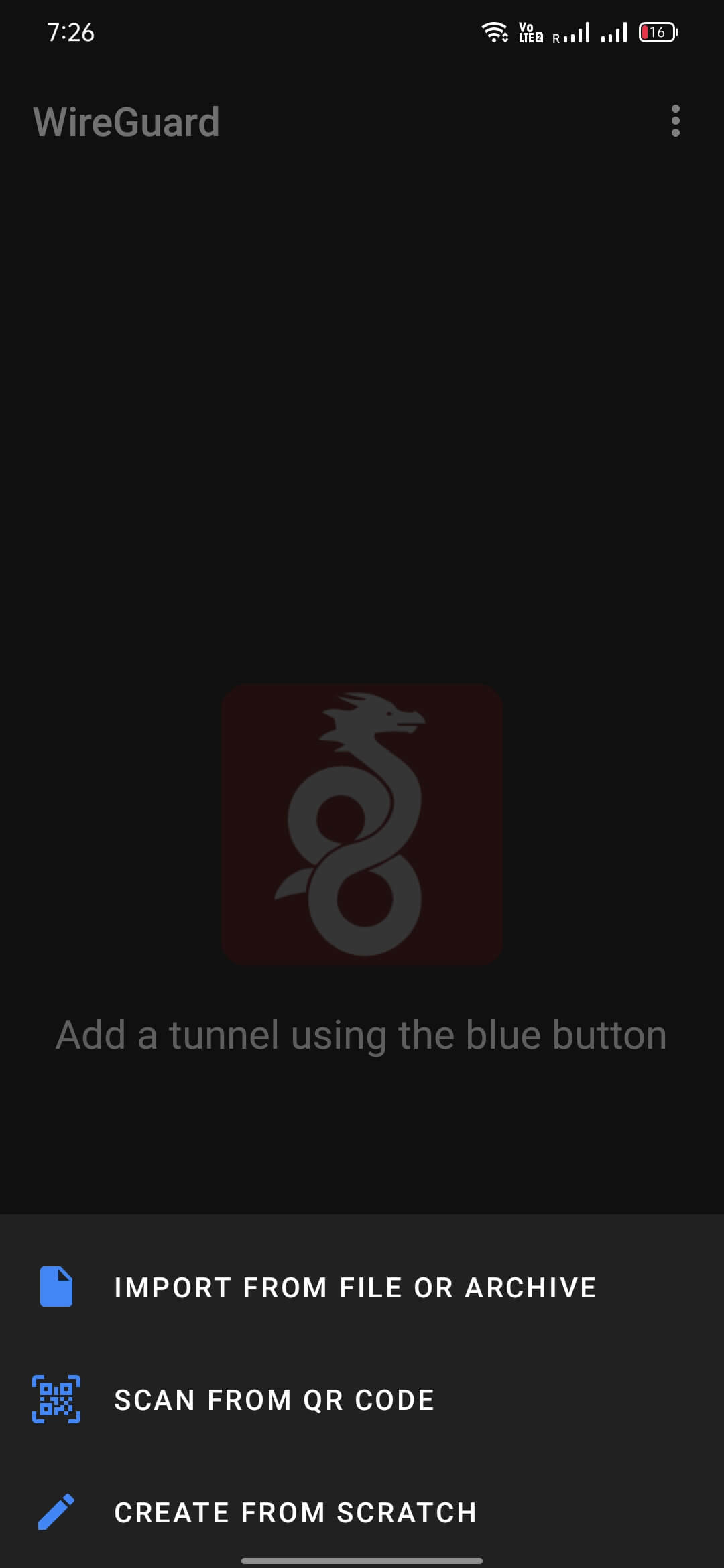 WireGuard screenshot
