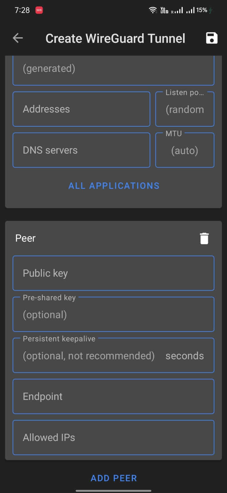 WireGuard screenshot