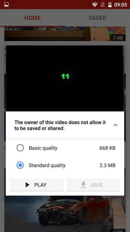 YouTube Go screenshot