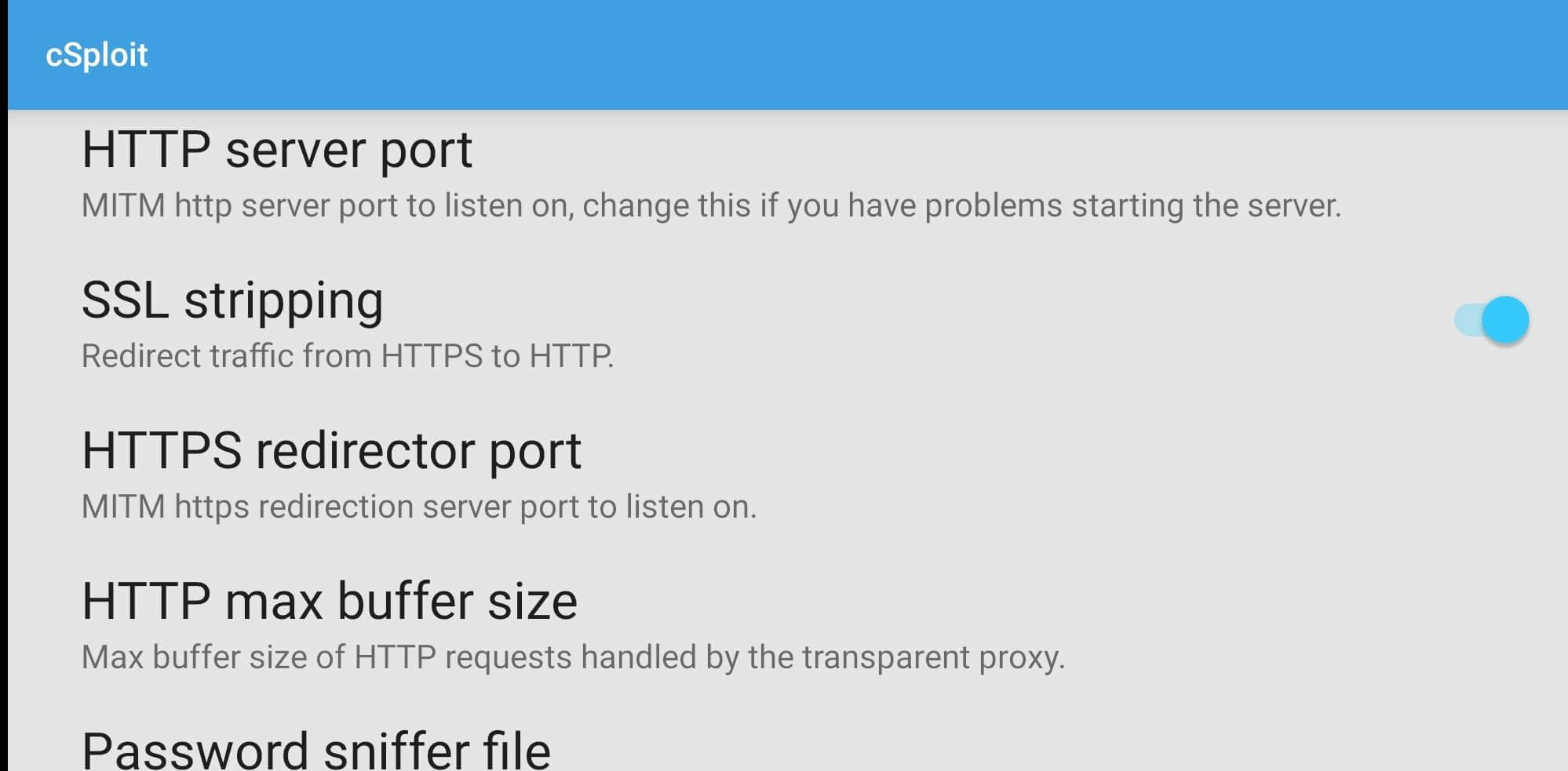 cSploit screenshot