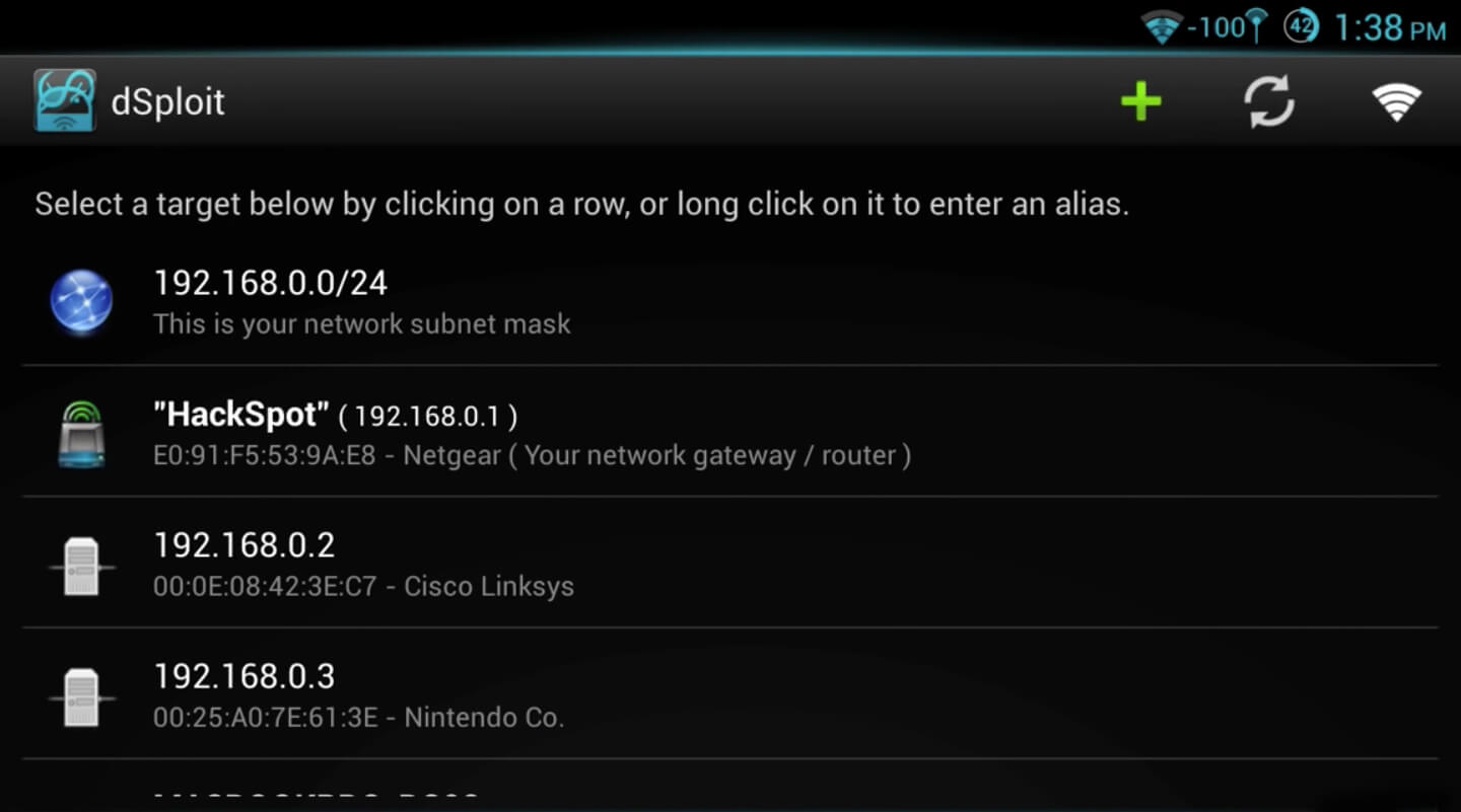 dSploit screenshot