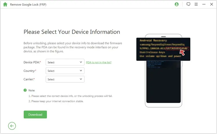 vnROM Bypass FRP screenshot