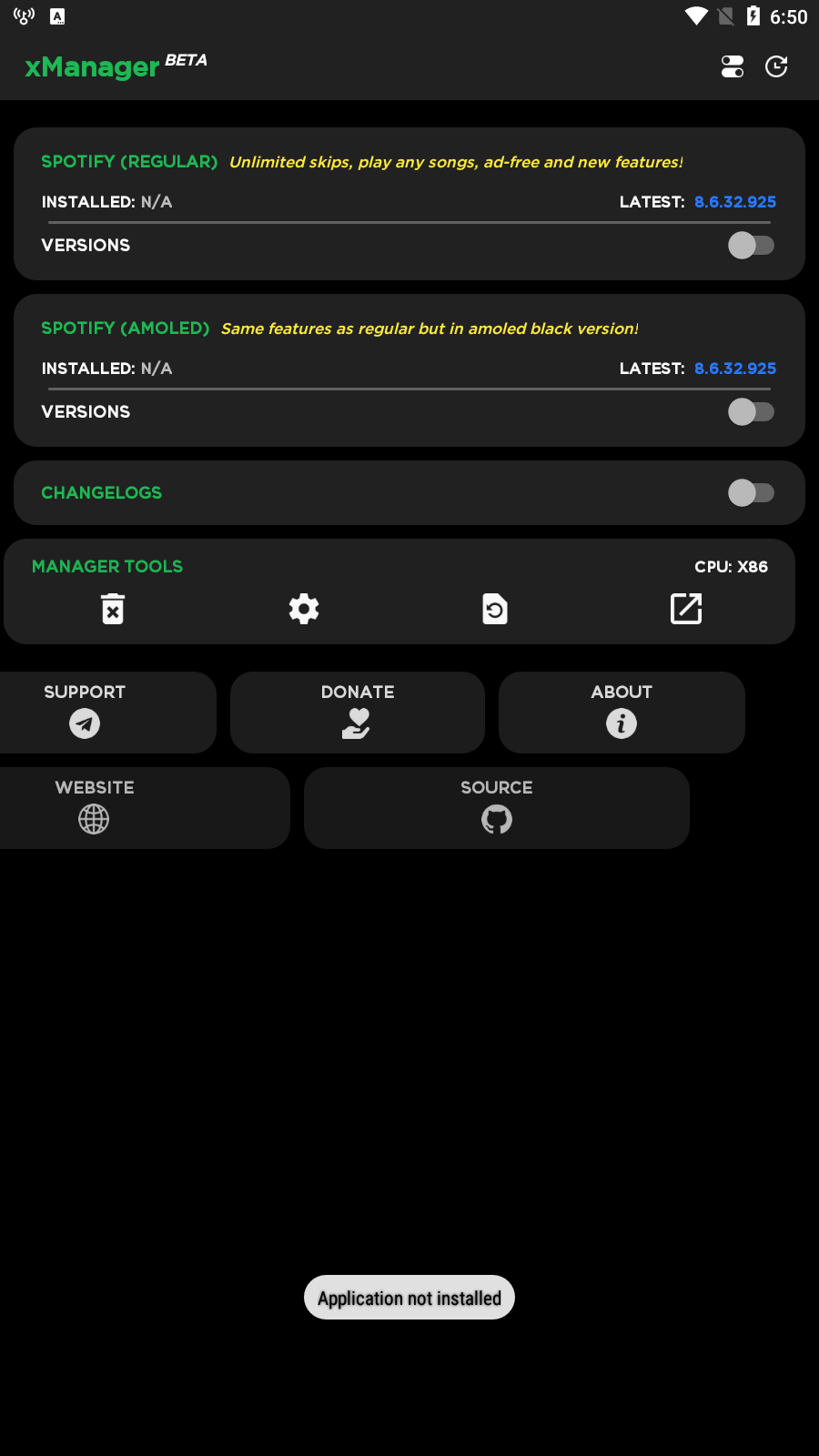 xManager For Spotify screenshot