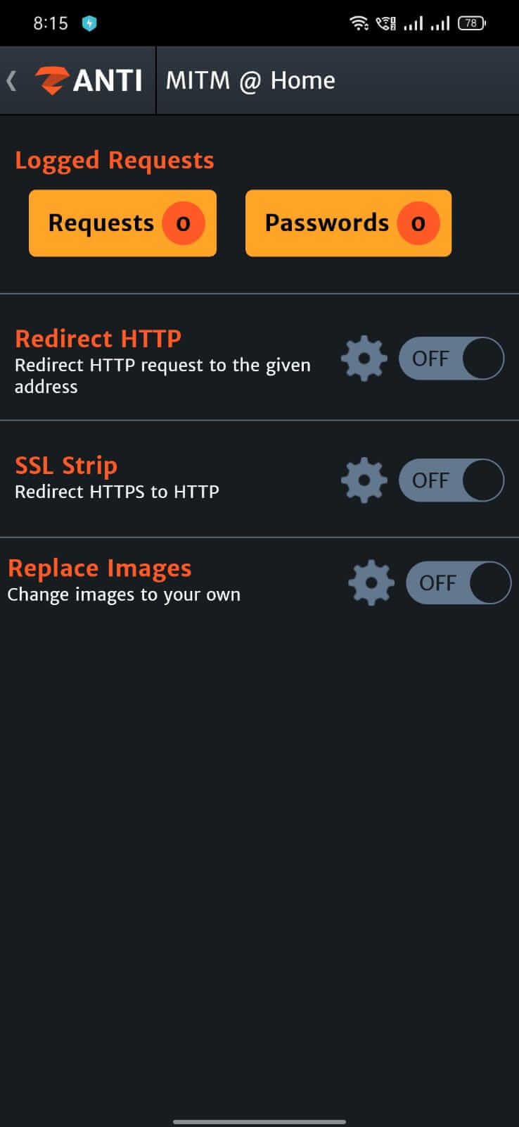 zAnti screenshot