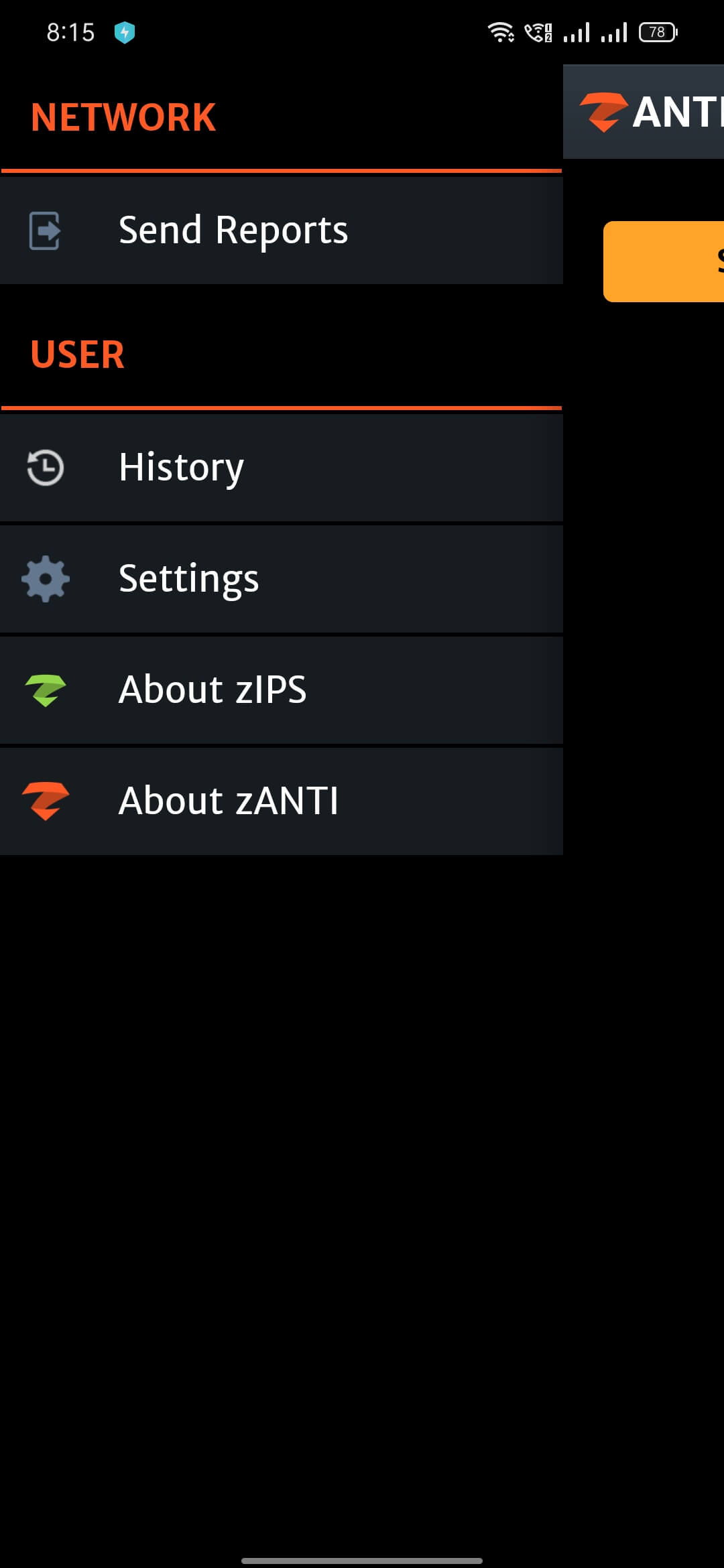 zAnti screenshot